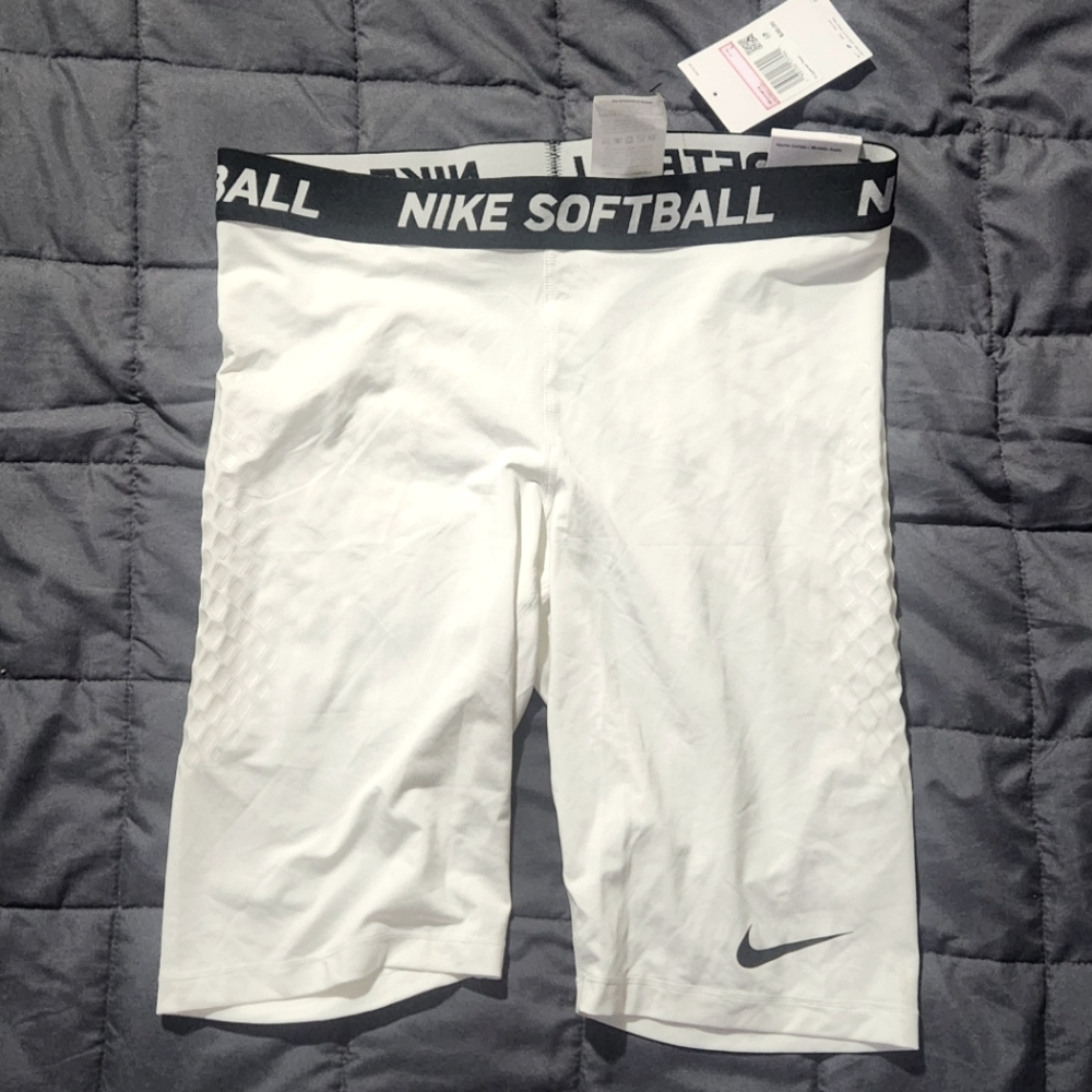Nike Softball White Compression Shorts